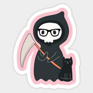 Grim reaper jelly cat Sticker